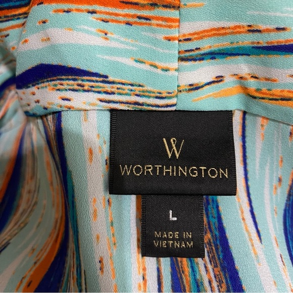 Worthington Sleeveless V-Neck Tunic Length Blouse - Picture 6 of 6